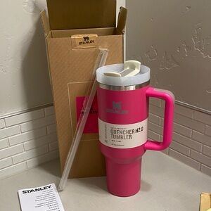 Stanley Pink Quencher H2.0 Mug with Straw